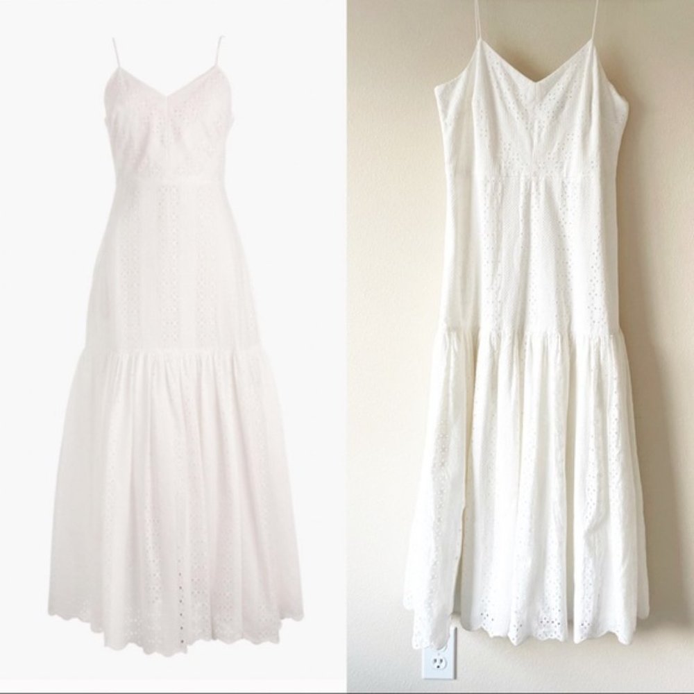Jcrew midi eyelet dress